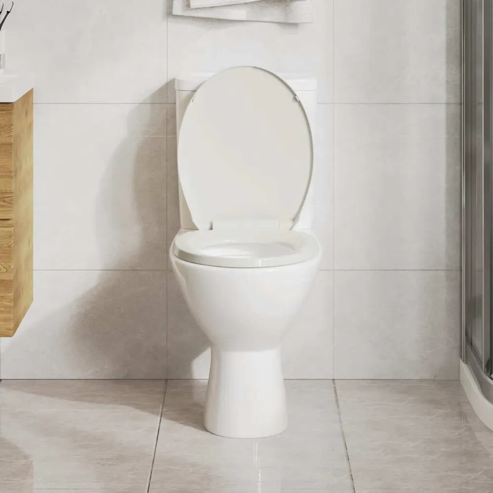 Toiletbril soft-close ovaal lichtgrijs
