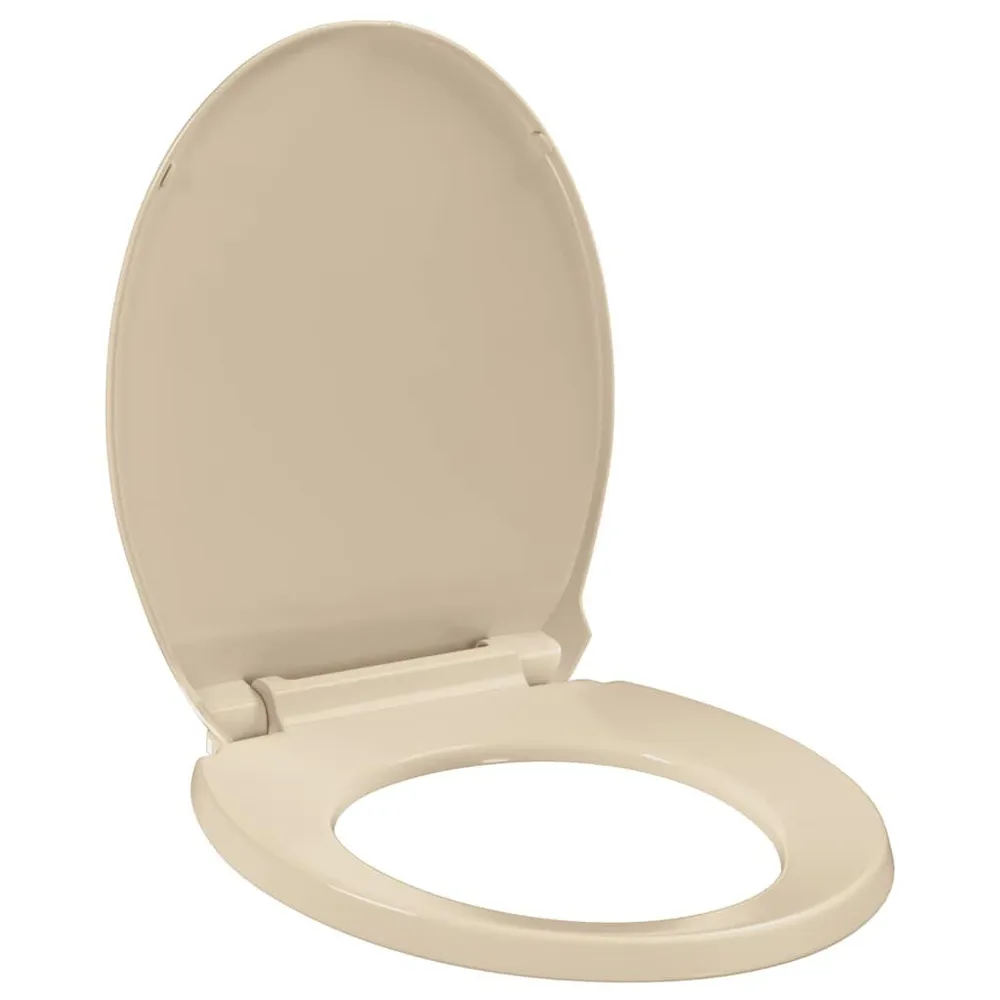 Toiletbril soft-close en quick-release ovaal natuurtint