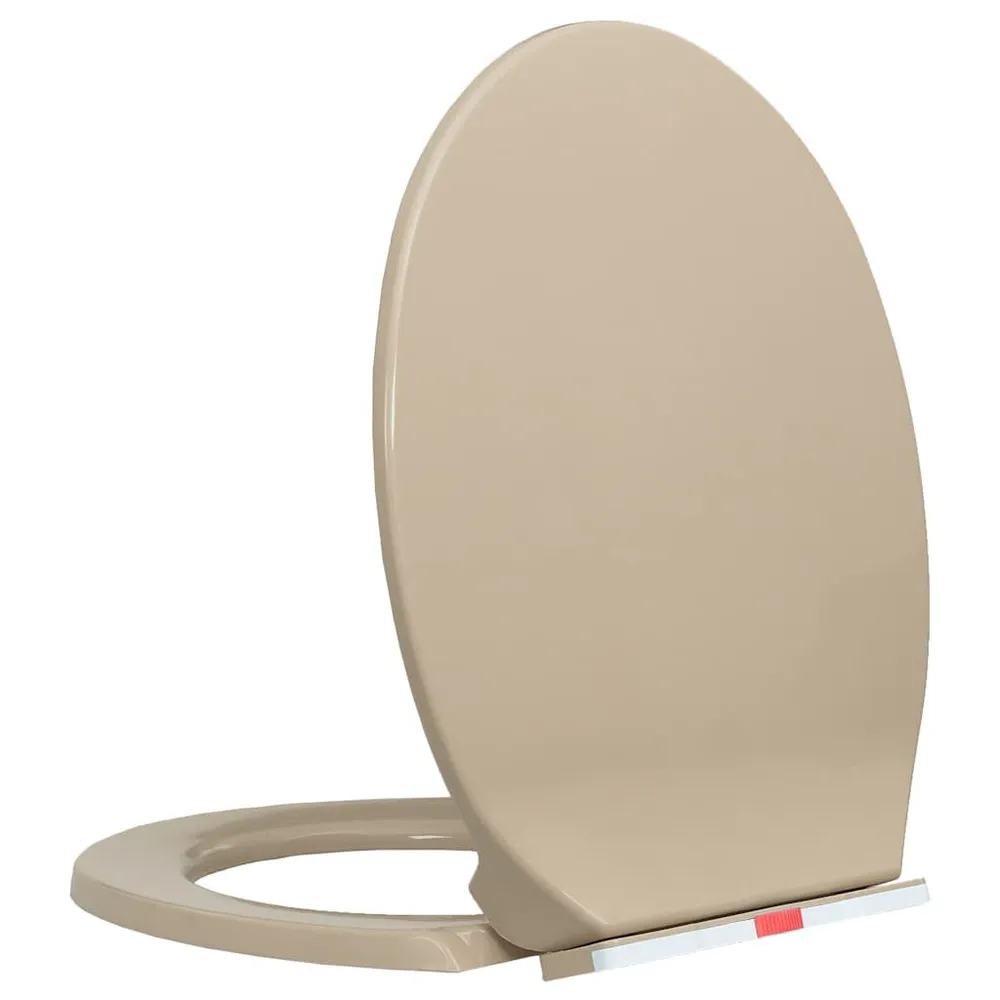 Toiletbril soft-close en quick-release ovaal natuurtint