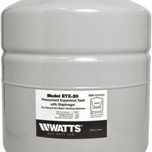 Watts ETX-30 Non-Potable Water Expansion Tank 1/2 MNPT Connection, 4.5 gallon, Grauw