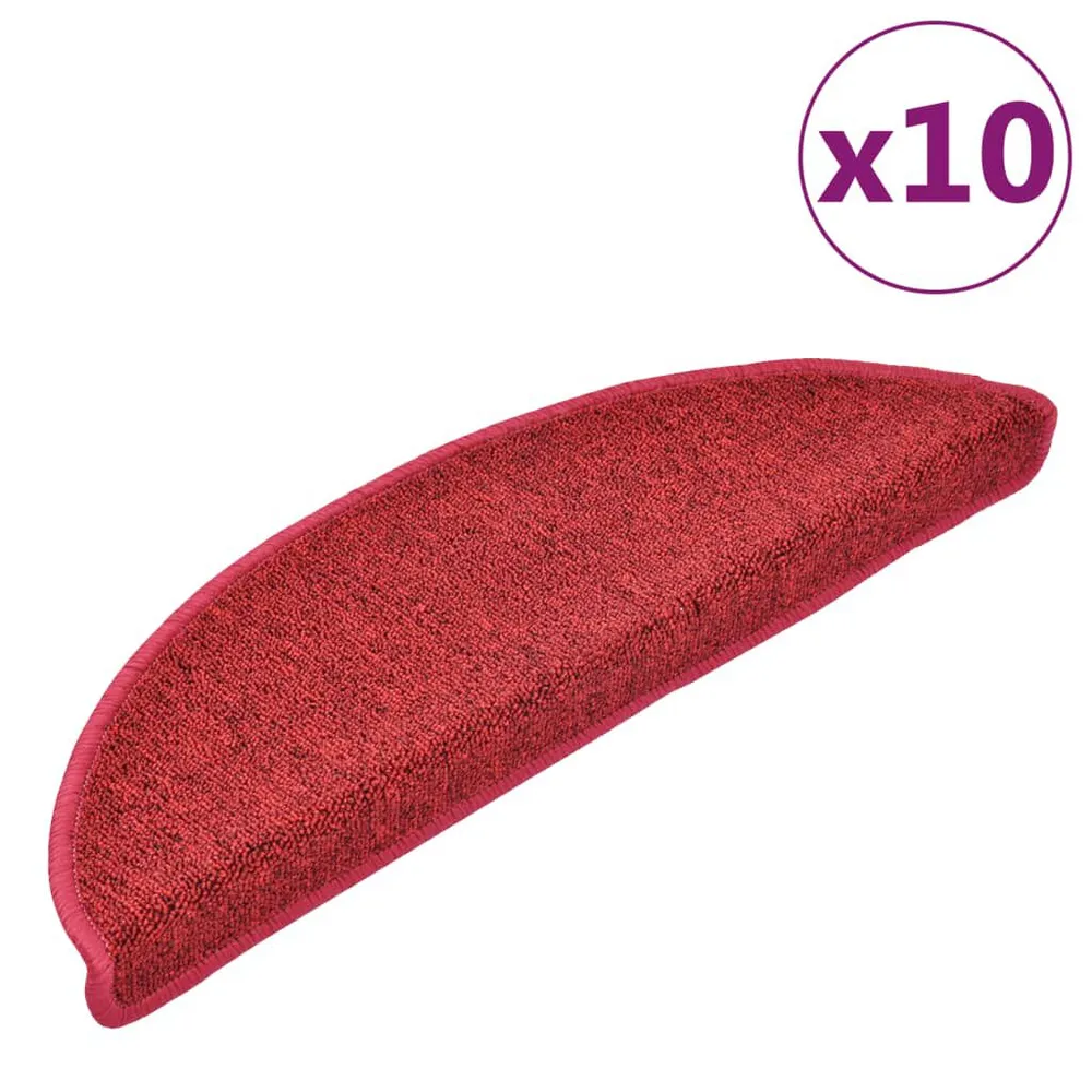 Dakreparatie Trapmatten 10 st 56x17x3 cm bordeauxrood