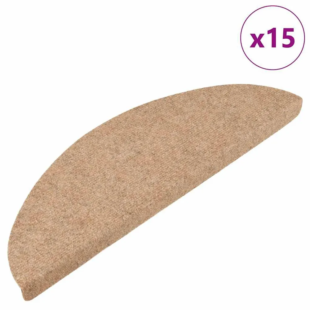 Trapmatten zelfklevend 15 st 56x17x3 cm ecru