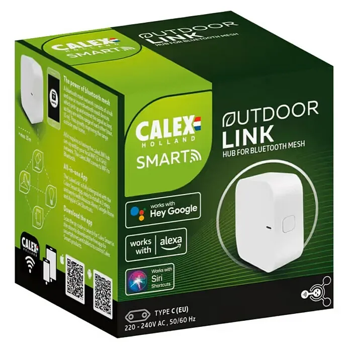 Calex Gateway Plug--Hub - Kunststof, 2,4 GHz, Bluetooth met bewegingssensor