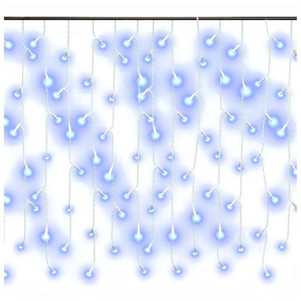 Lichtgordijn met 400 LED's en 8 functies 10 m blauw