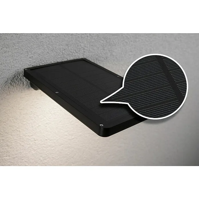 Paulmann Solar-wandledlamp voor buiten - Schemersensor, Kunststof, Gastvrij wit