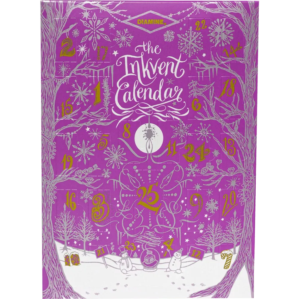 Diamine InkVent Inks - 2023 Winter - Calendar ( Aubergine Edition )