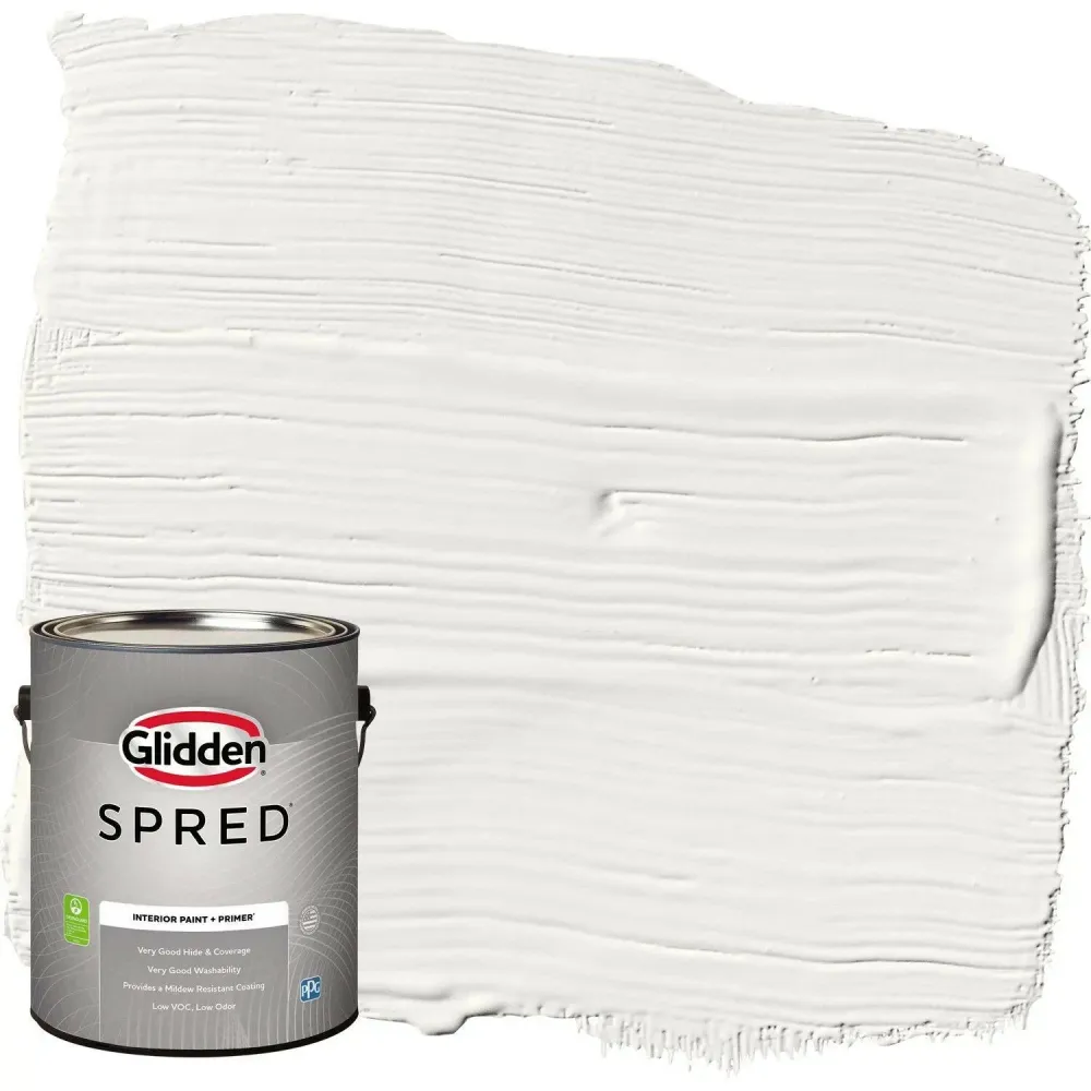 Glidden Spred Grab-N-Go Interior Paint And Primer Flat parelmoer, 1-Gallon)