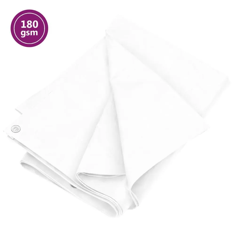 Dekzeil 180 g/m² 2x3 m HDPE wit 8-delige set | Compleet