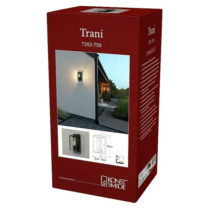 Konstsmide Wandlamp voor buiten Trani - 20 W, IP44, E27
