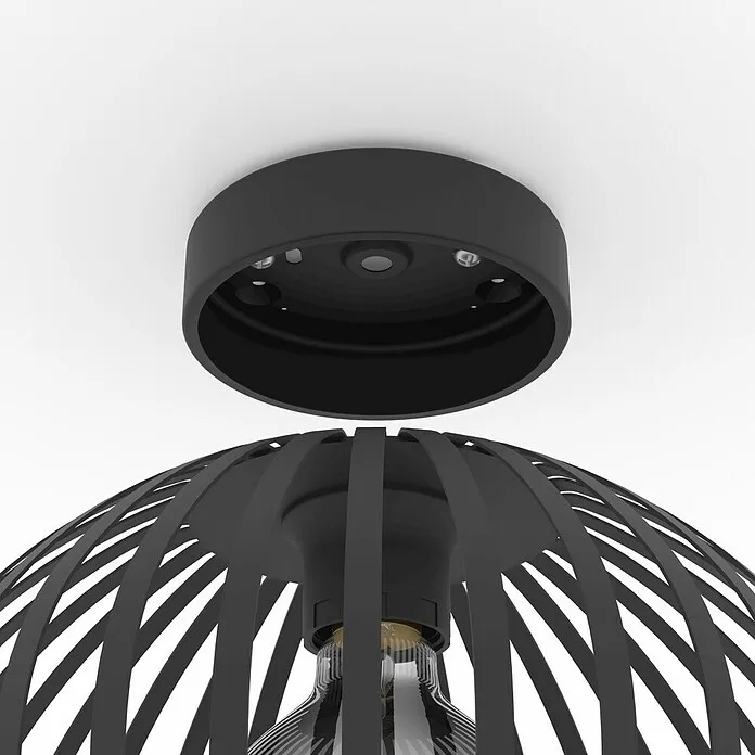 Eglo Plafondlamp, rond MOGANO 3 - 40 W, Ø x h: 28 x 18 cm, Zwart, E27