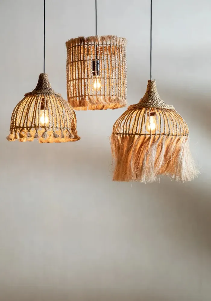 De Abaca Tassel Hanglamp - Naturel - S