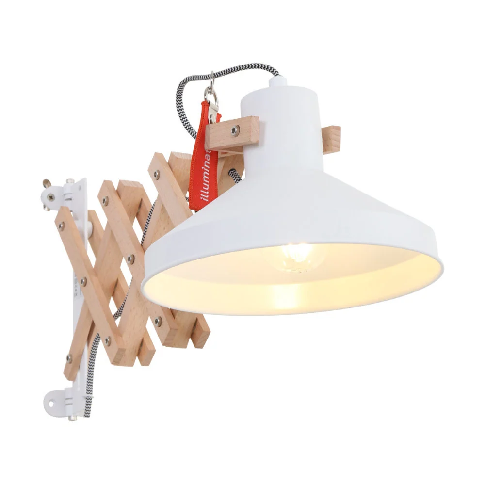 Anne Light & home schaarlamp woody - 1 lichts - 66x 23 cm - wit