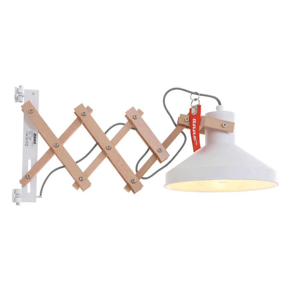 Anne Light & home schaarlamp woody - 1 lichts - 66x 23 cm - wit