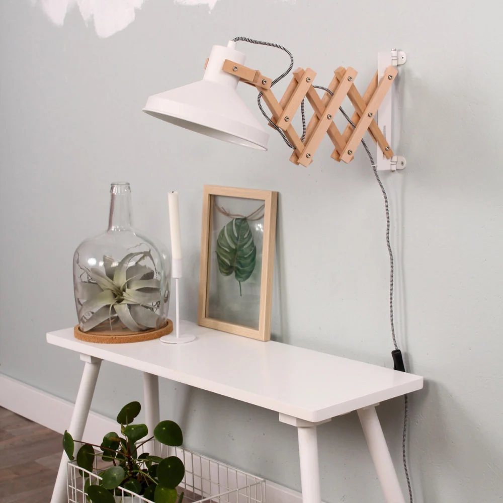 Anne Light & home schaarlamp woody - 1 lichts - 66x 23 cm - wit