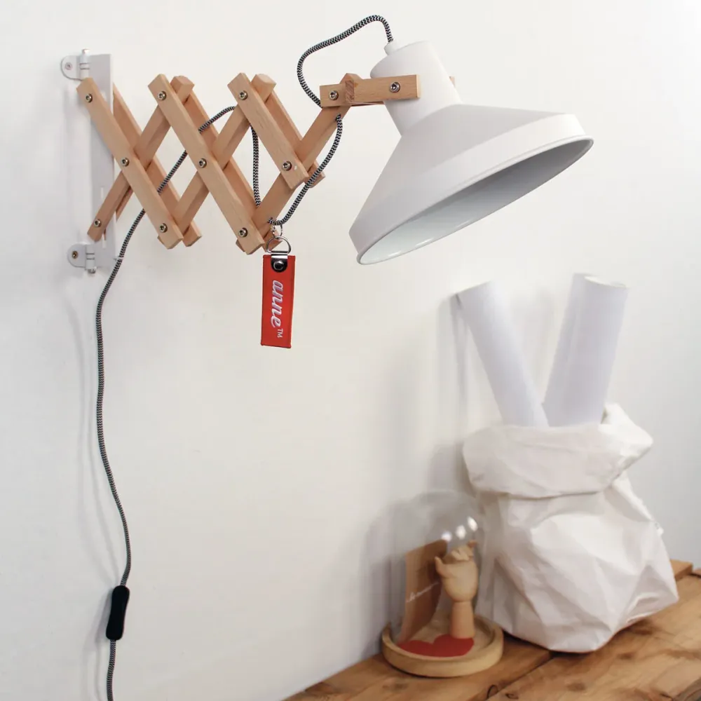 Anne Light & home schaarlamp woody - 1 lichts - 66x 23 cm - wit