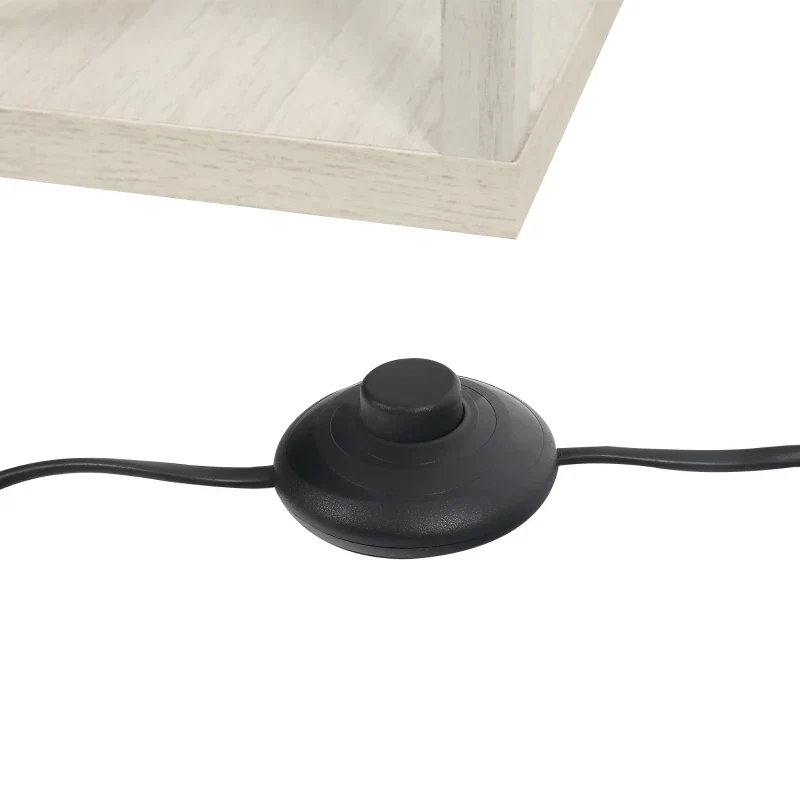Nancy's Arcugnano Vloerlamp - Staande Lamp - Verlichting met Opbergplanken - Eiken Aosom