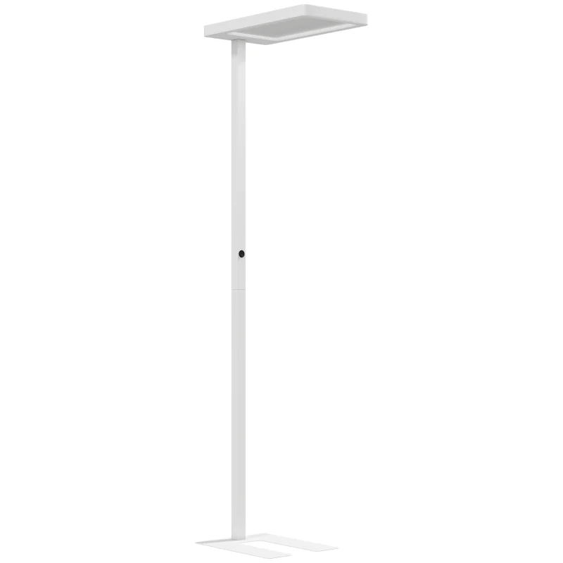Nancy's Parenti Vloerlamp - Staande Lamp - Aanpasbare verlichting - Wit - Staal Aosom