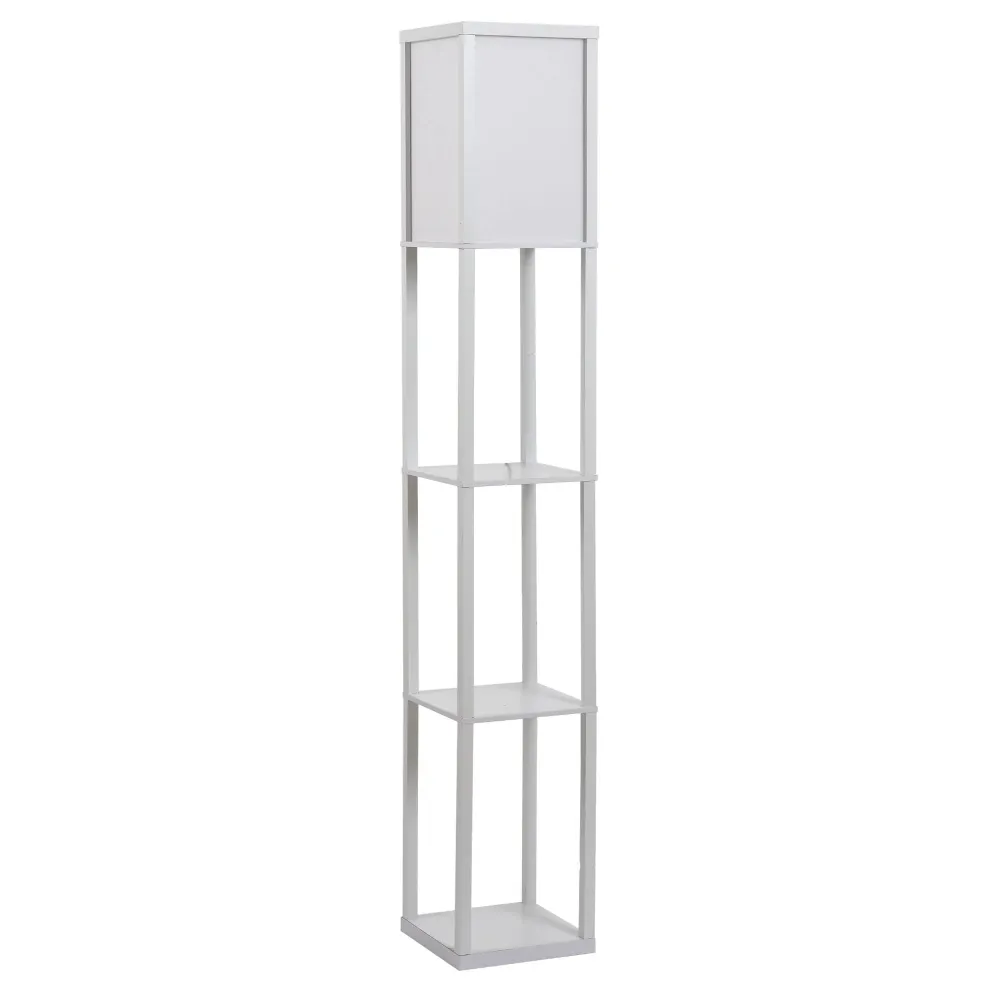 Nancy's Seara Vloerlamp - Staande lamp - Staande Verlichting - Wit - MDF Aosom