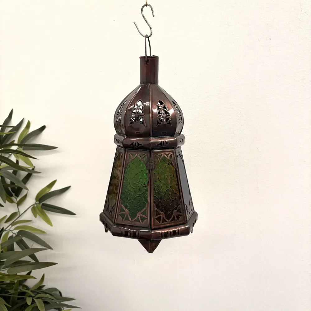 Arabische achthoekige glazen lantaarn MS2 33x17ø