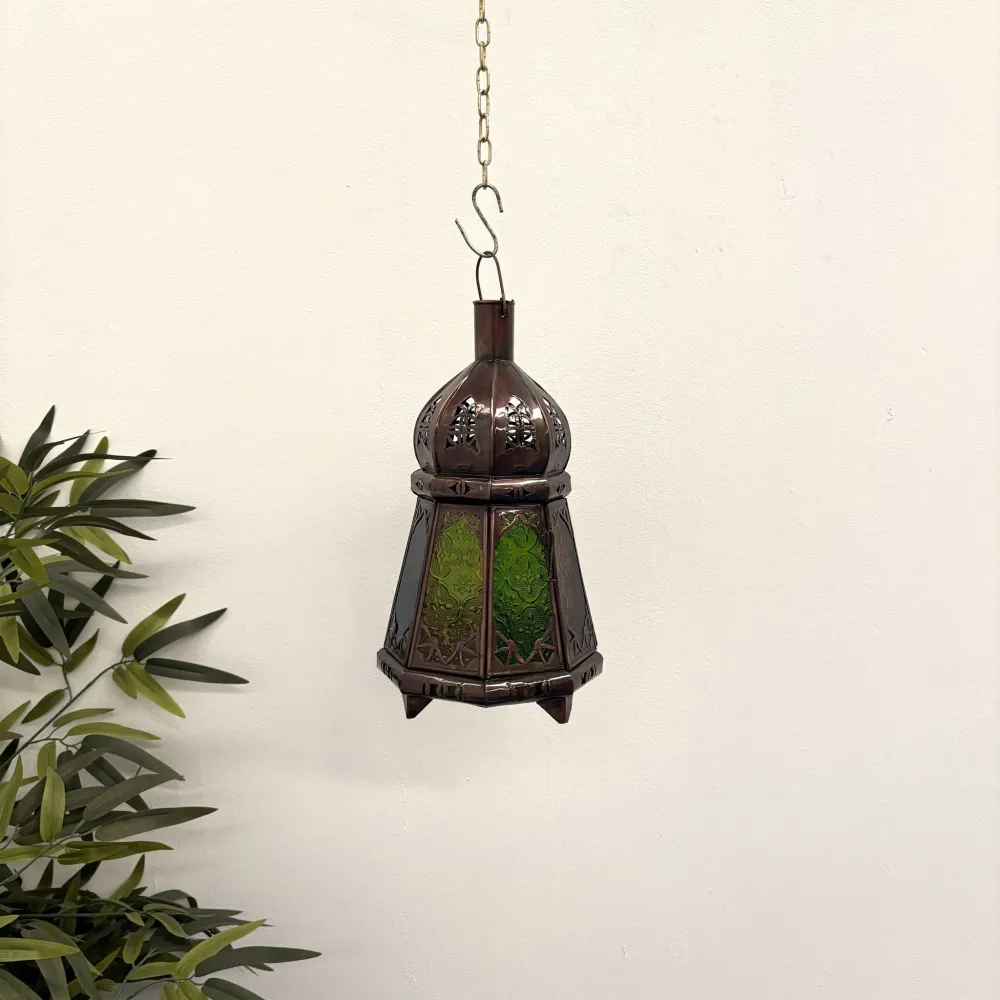 Arabische achthoekige glazen lantaarn MS2 33x17ø