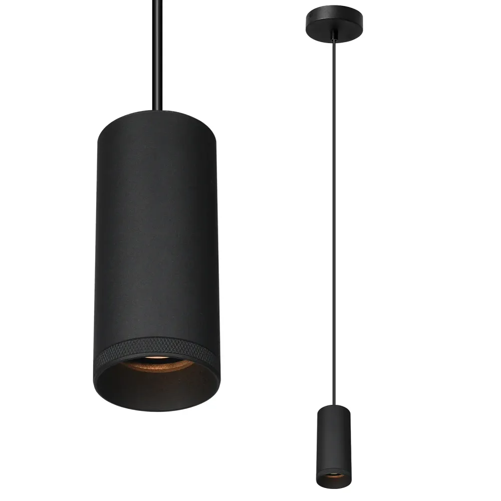 Artdelight hanglamp Milano - 1 lichts - 6.6 x 150 cm - zwart