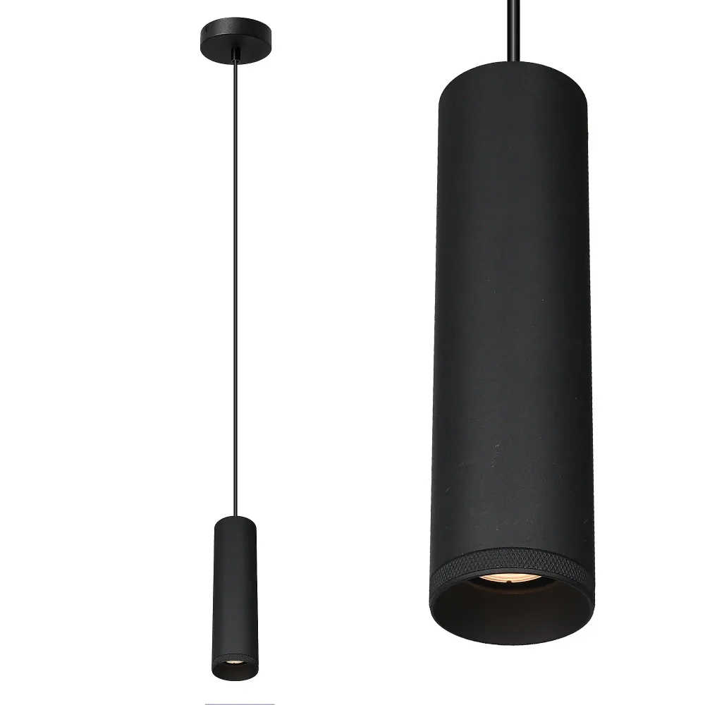 Artdelight hanglamp Milano - 1 lichts - 6.6 x 150 cm - zwart