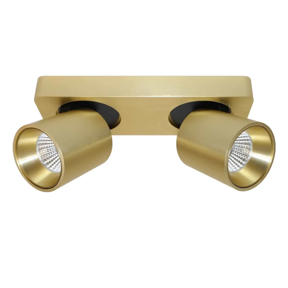 Artdelight spot Laguna - 2 lichts - 22 x 9.5 cm - mat goud