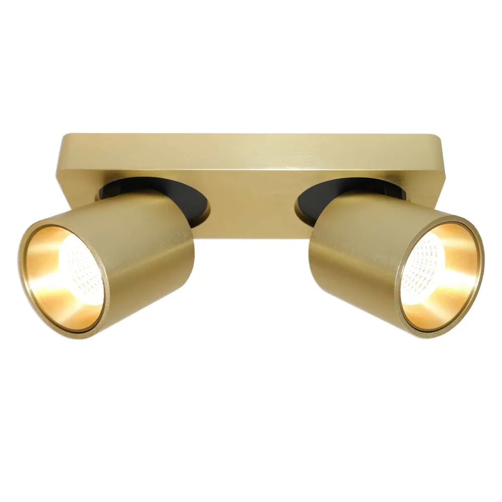 Artdelight spot Laguna - 2 lichts - 22 x 9.5 cm - mat goud