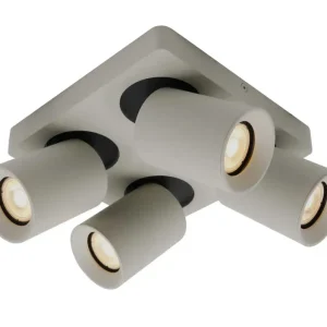 Artdelight spot Megano - 4 lichts - 20 x 11.5 cm - grijs