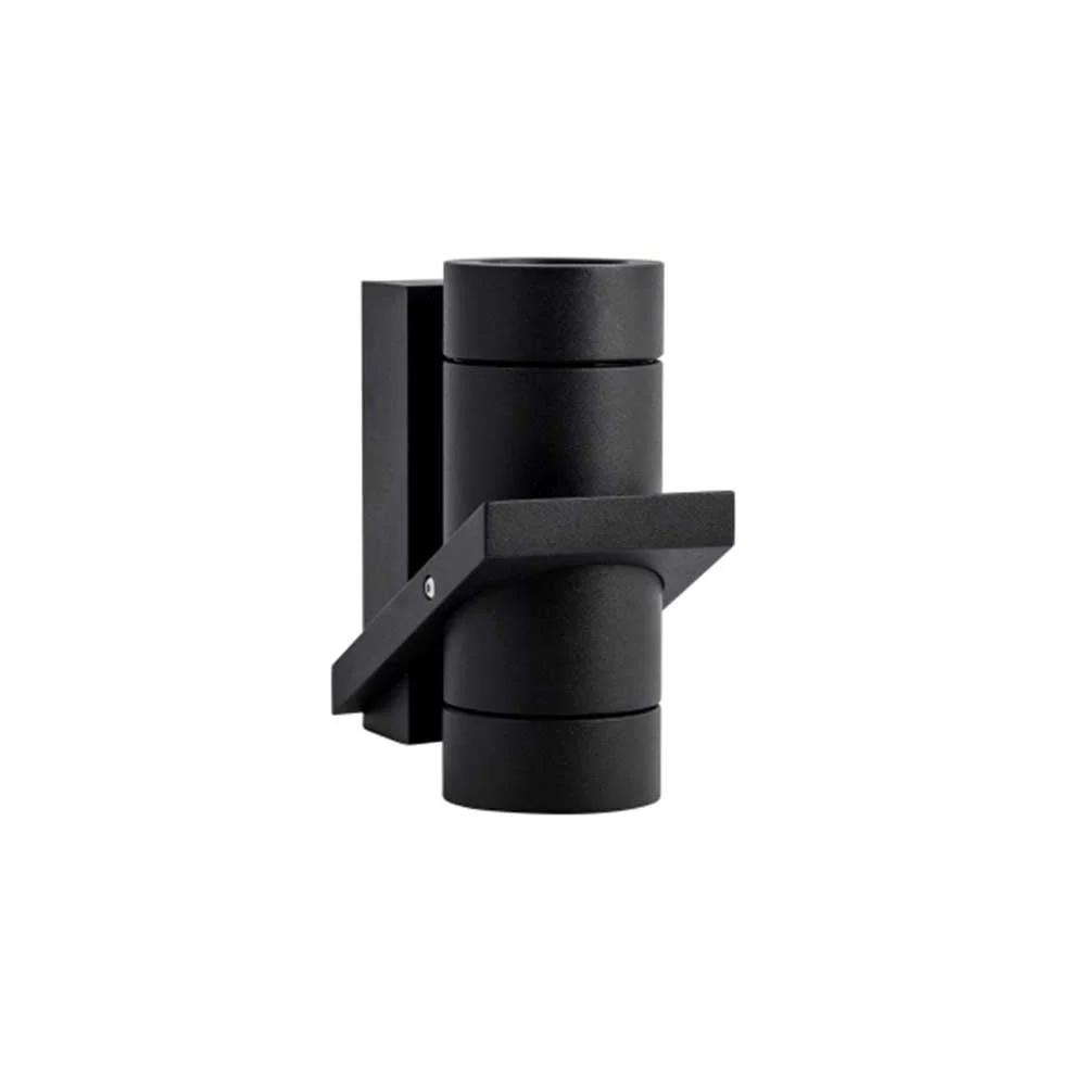 Artdelight wandlamp Double - 2 lichts - 11.7 x 16.2 cm - zwart