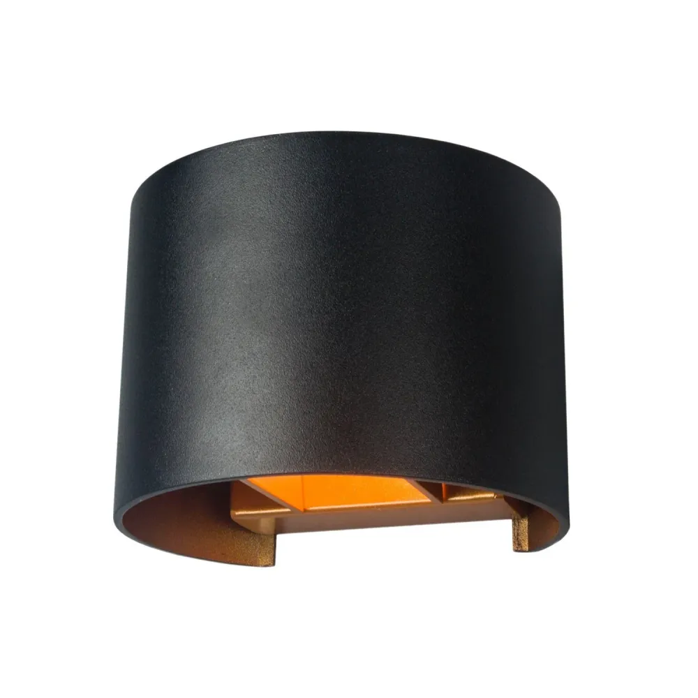 Artdelight wandlamp Gyro - 1 lichts - 11.2 x 9.7 cm - zwart goud