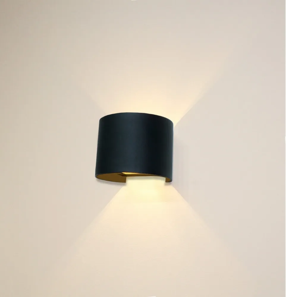 Artdelight wandlamp Gyro - 1 lichts - 11.2 x 9.7 cm - zwart goud