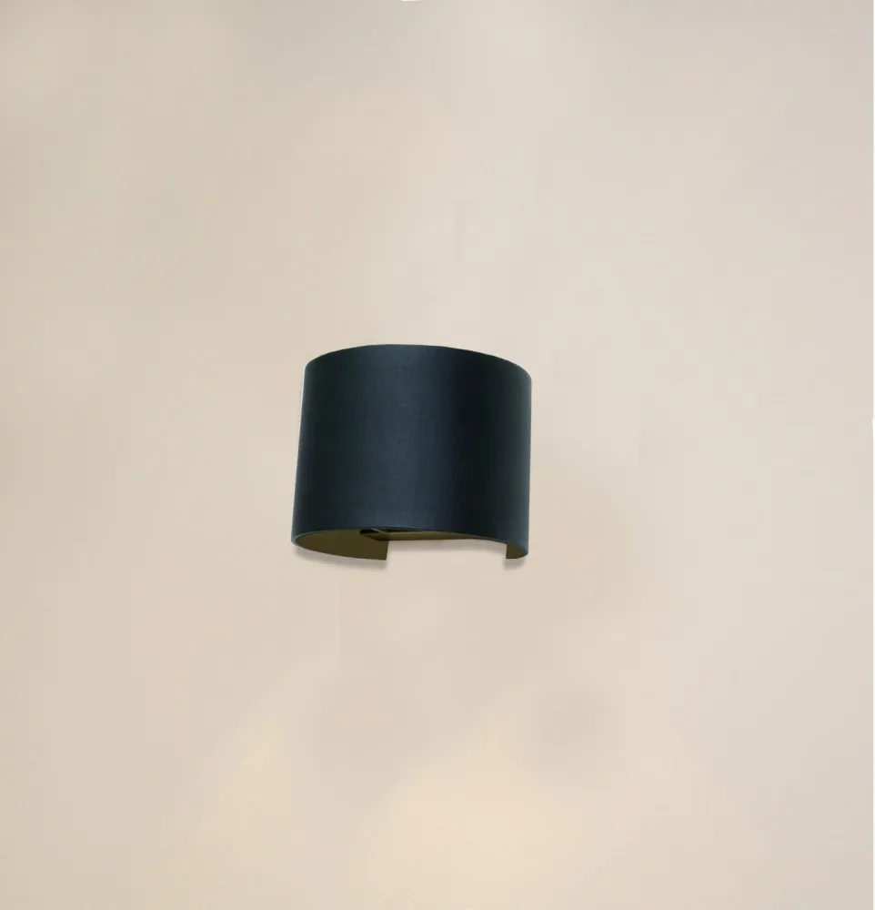 Artdelight wandlamp Gyro - 1 lichts - 11.2 x 9.7 cm - zwart goud