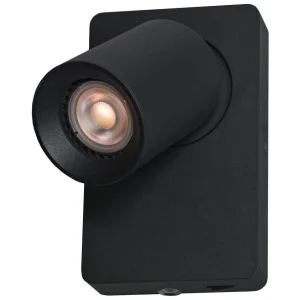 Artdelight wandlamp Megano - 1 lichts - 12 x 16 cm - zwart