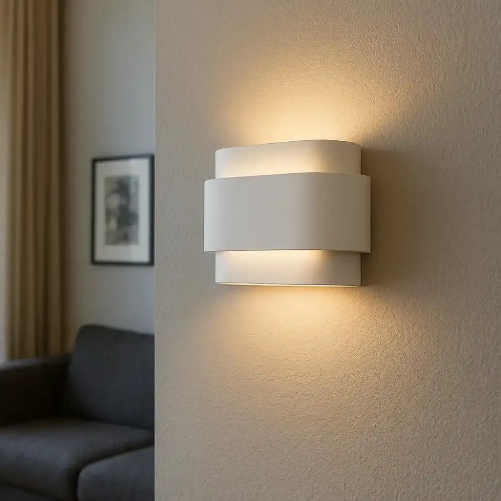 Artdelight wandlamp Metz - 2 lichts - 9 x 16 cm - wit