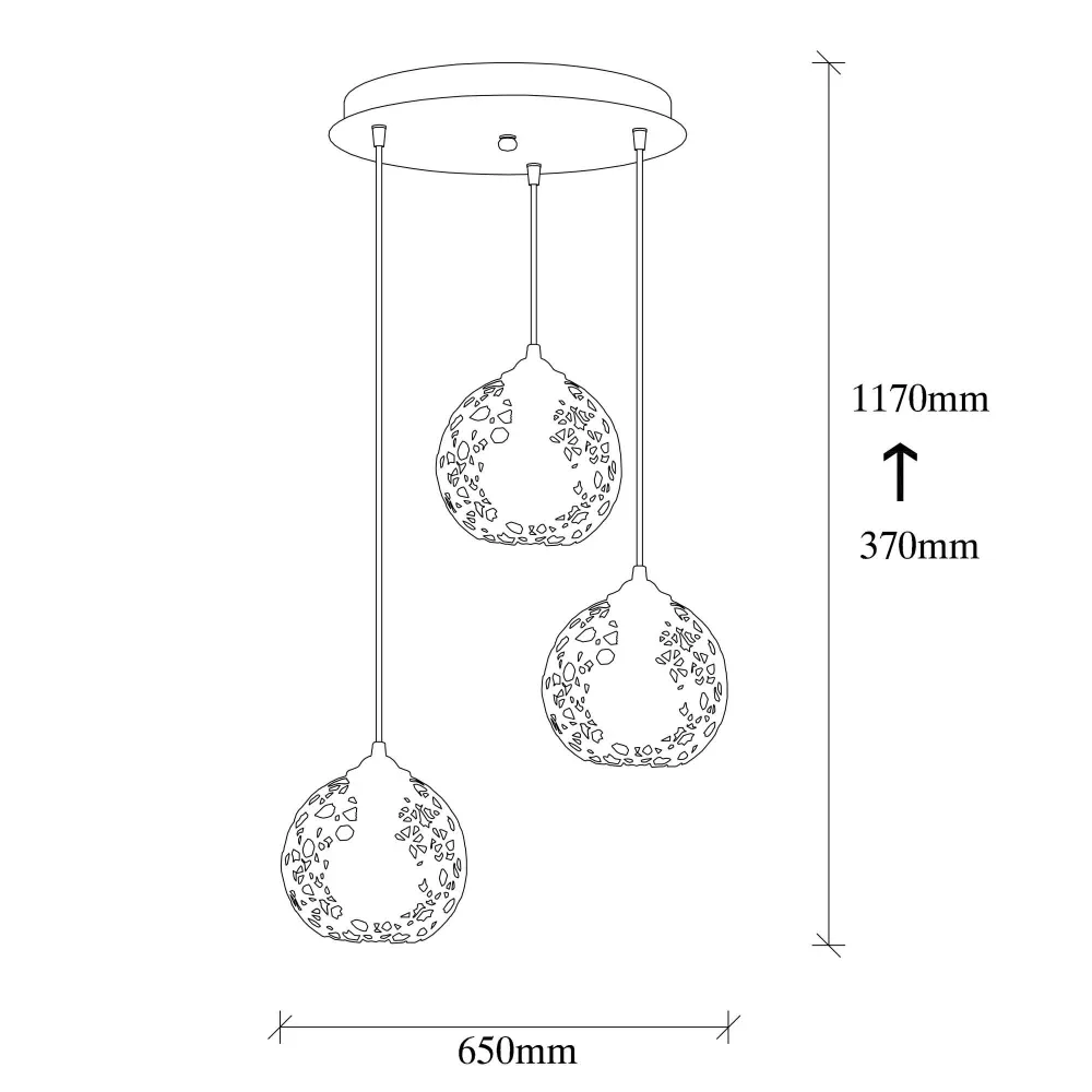 3-lichts Hanglamp Callaghan Asir Group