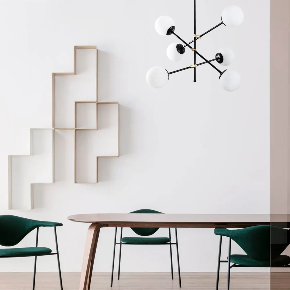 Glas hanglamp woonkamer Sarah Asir Group
