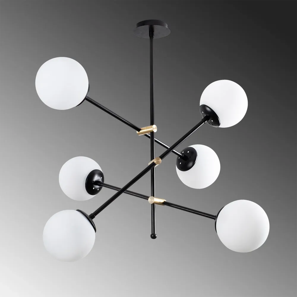Glas hanglamp woonkamer Sarah Asir Group