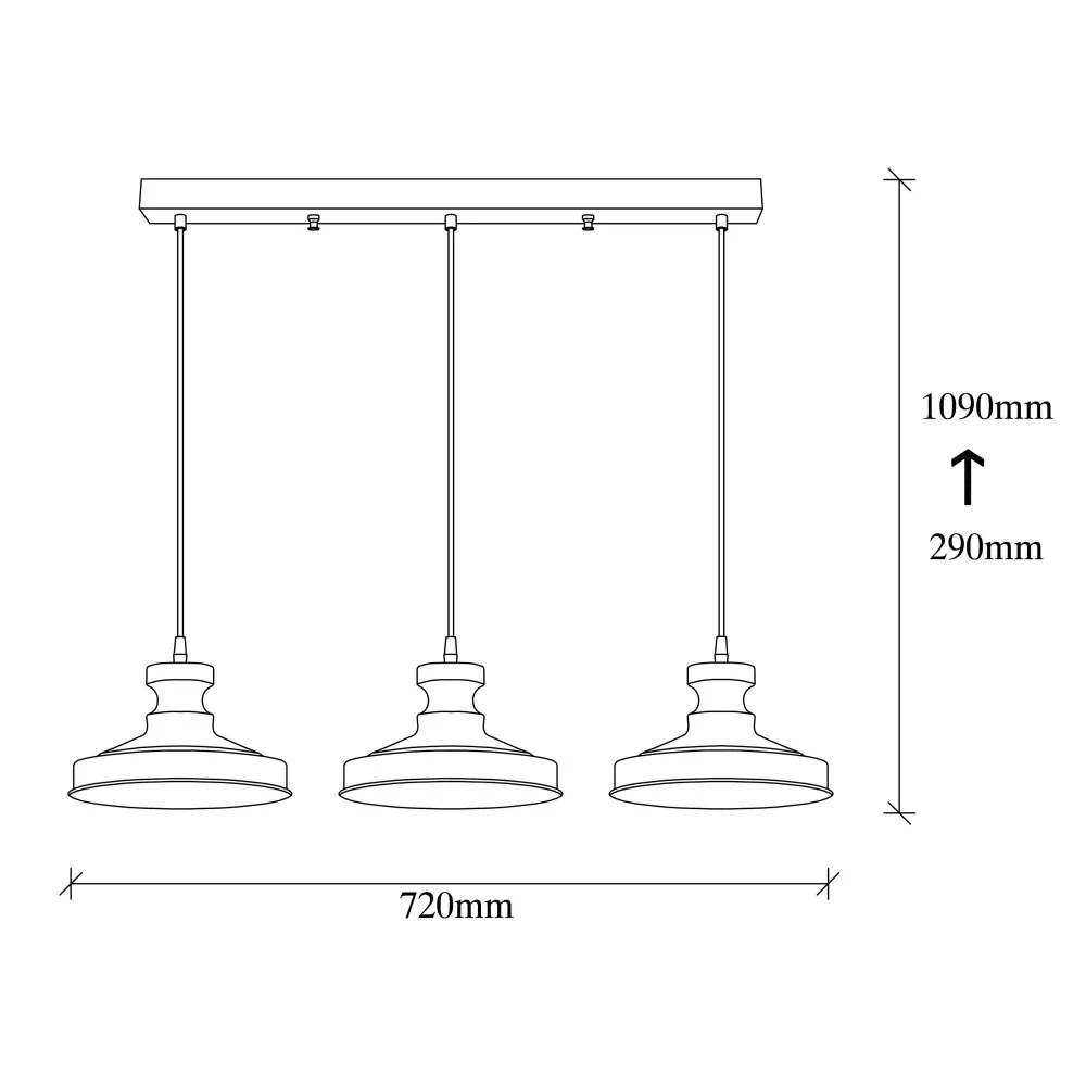 Hanglamp Bora 3-lichts Asir Group
