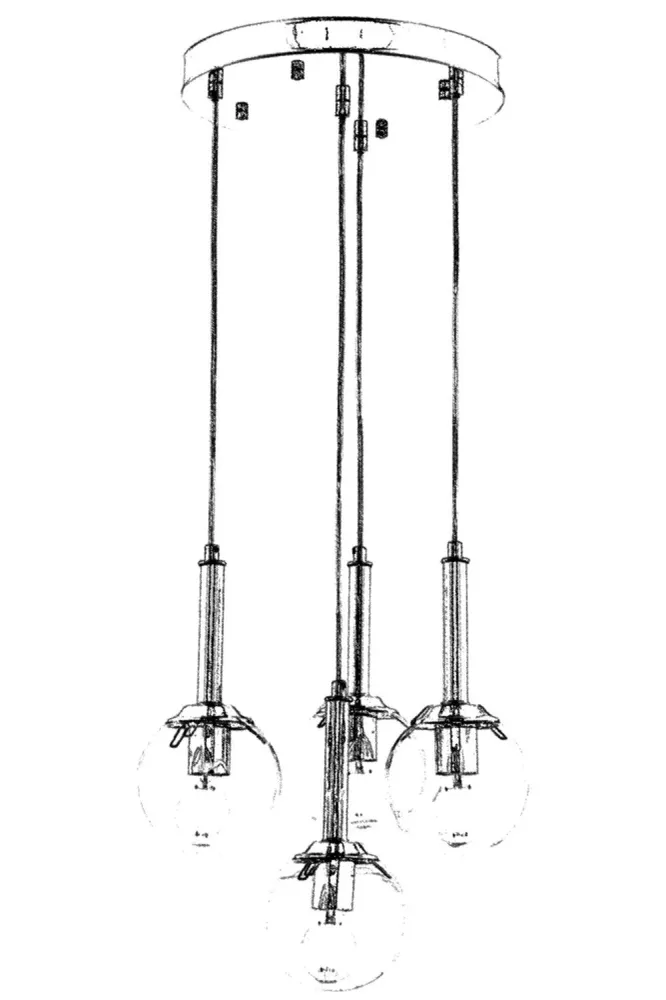 Hanglamp Evans 4-lichts Asir Group