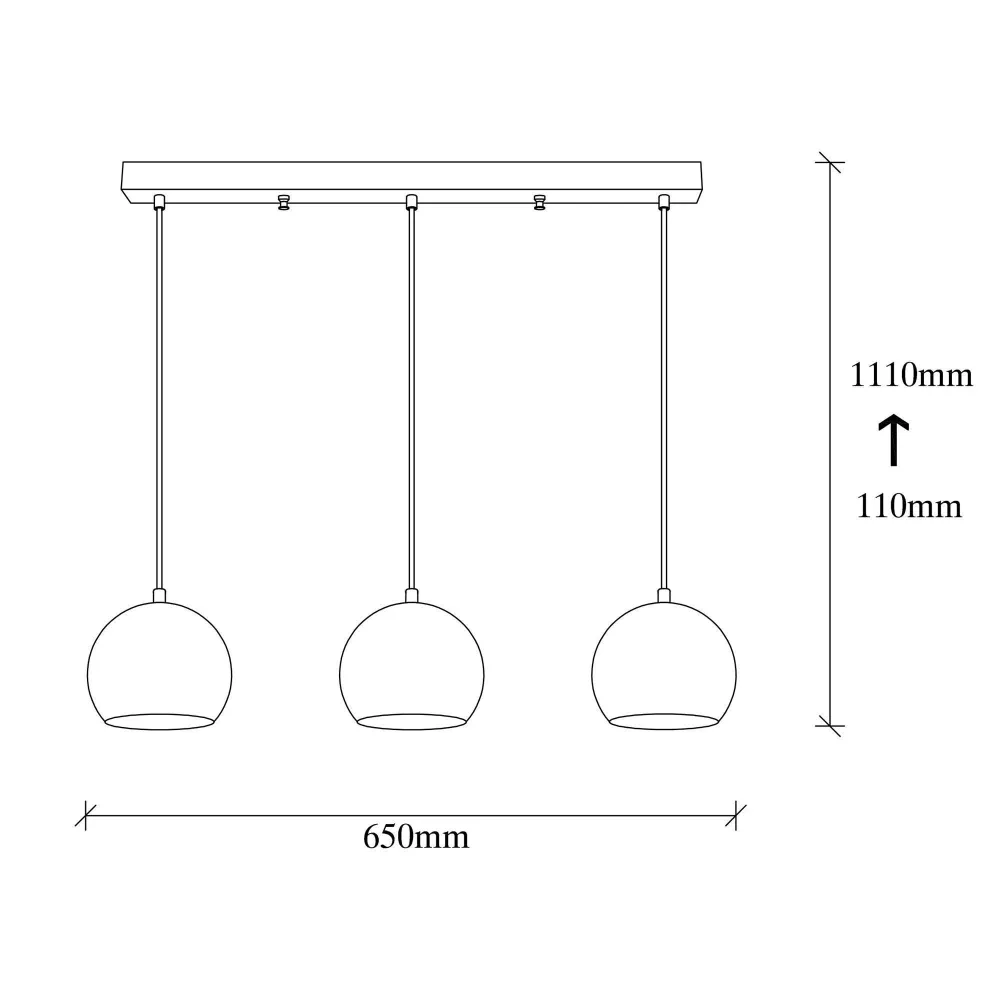 Hanglamp Trish 3-lichts Asir Group