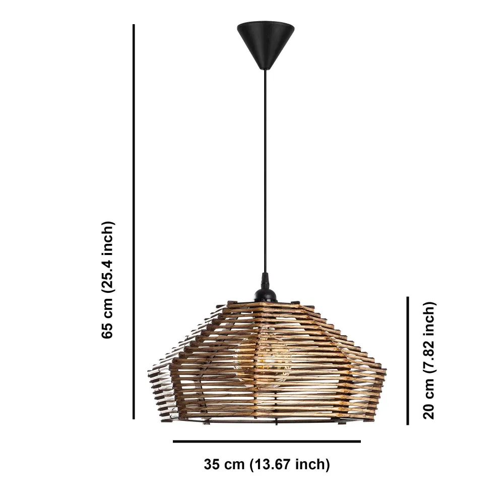 Houten hanglamp woonkamer Marquee Asir Group