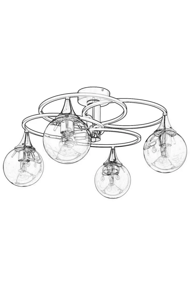 Plafondlamp Darnall 4-lichts Asir Group