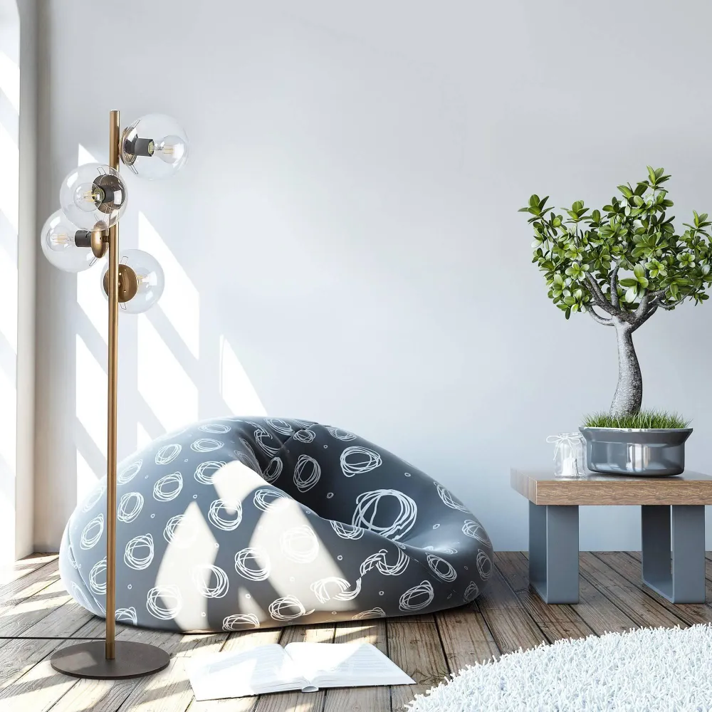 Staande vloerlamp goud Feline Asir Group