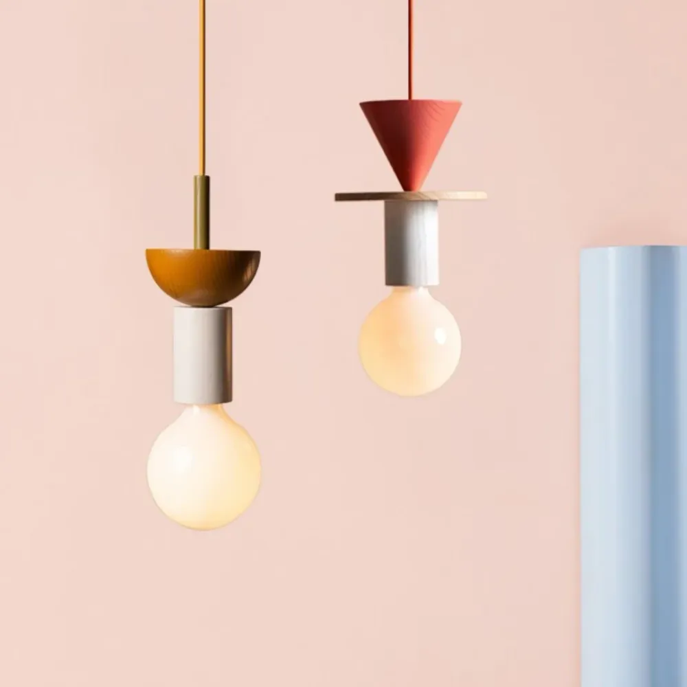 Alvar Multicolor Geometrische Houten Hanglamp At Ease Home Life