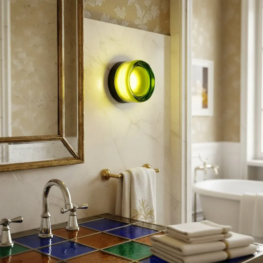 Bracken Moderne Koepel LED Glazen Wandsconce met Dimple At Ease Home Life