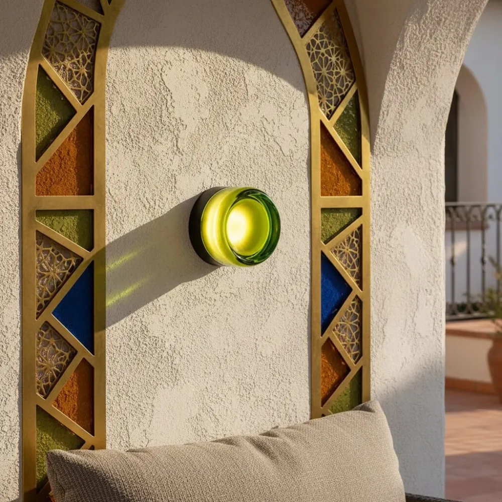 Bracken Moderne Koepel LED Glazen Wandsconce met Dimple At Ease Home Life