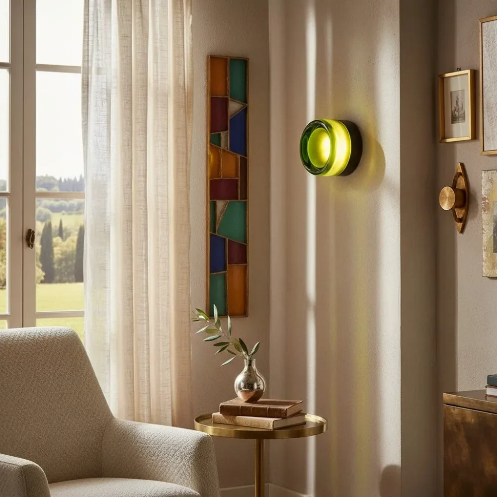 Bracken Moderne Koepel LED Glazen Wandsconce met Dimple At Ease Home Life
