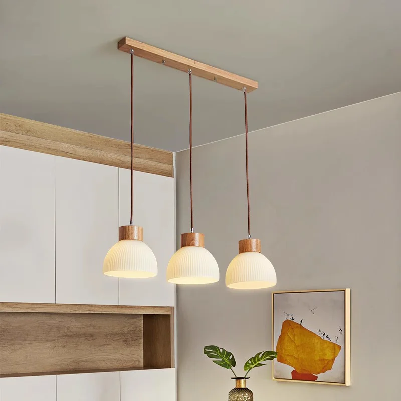 Bragi 3 Lichts Witte Geribbelde Glazen Hanglamp Licht At Ease Home Life