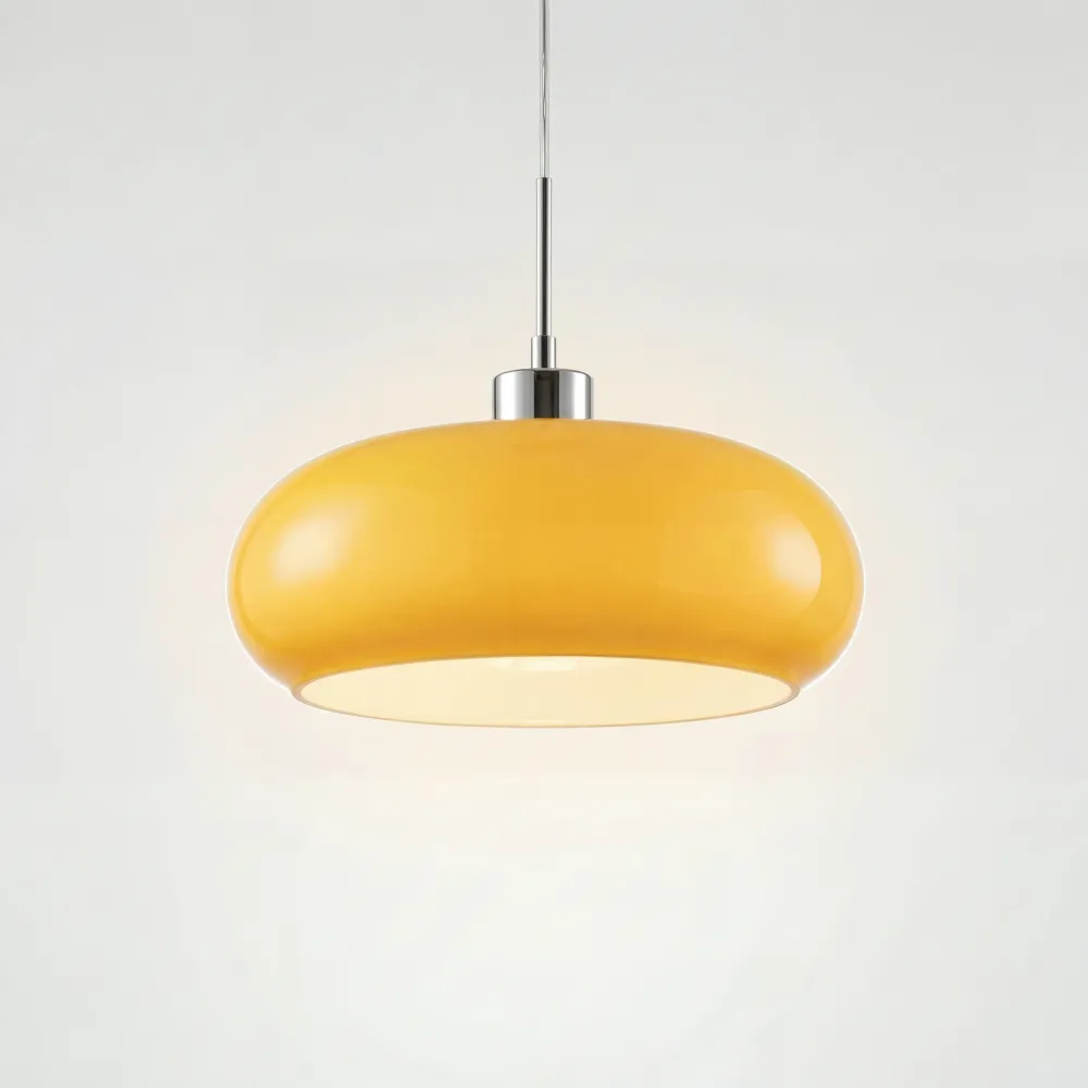Cassian Nordic Bauhaus glazen hanglamp Orange At Ease Home Life